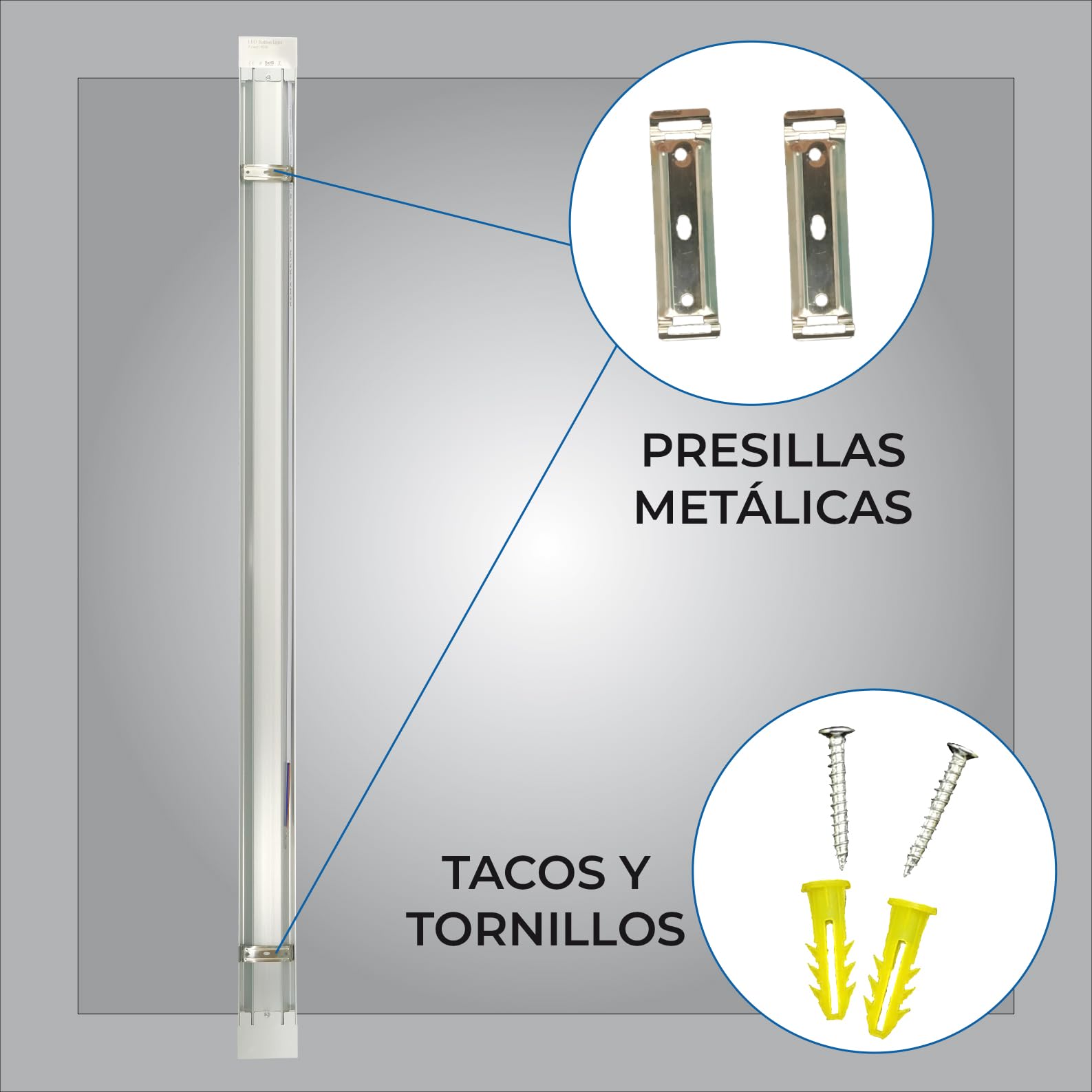 LED ATOMANT Pack 2x Pantalla Luminaria LED integrado, 120cm 40W, CCT (Selector de Color Blanco Calido, Neutro y Frio), 4000 lumenes