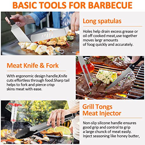 Kit de accesorios para parrilla de 38 piezas acero inoxidable miniatura 3