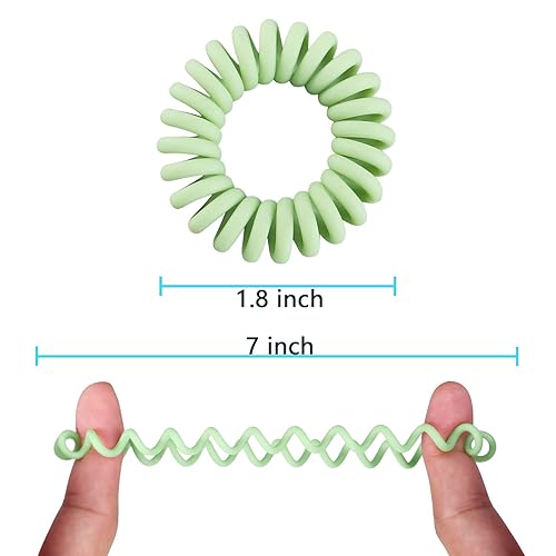 Miniatura 9 de Lazos para el cabello, paquete de 16 lazos para el cabello en espiral sin arrugas, ligas para cabello grueso, ligas para el pelo de cola de caballo