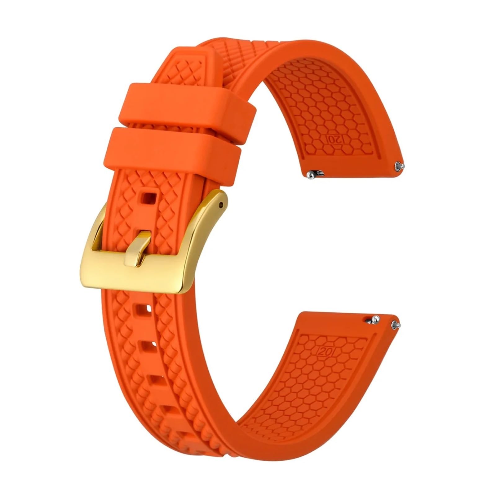 Sangle de montre fluororubber 20mm bracelet caoutchouc à libération rapide - 5