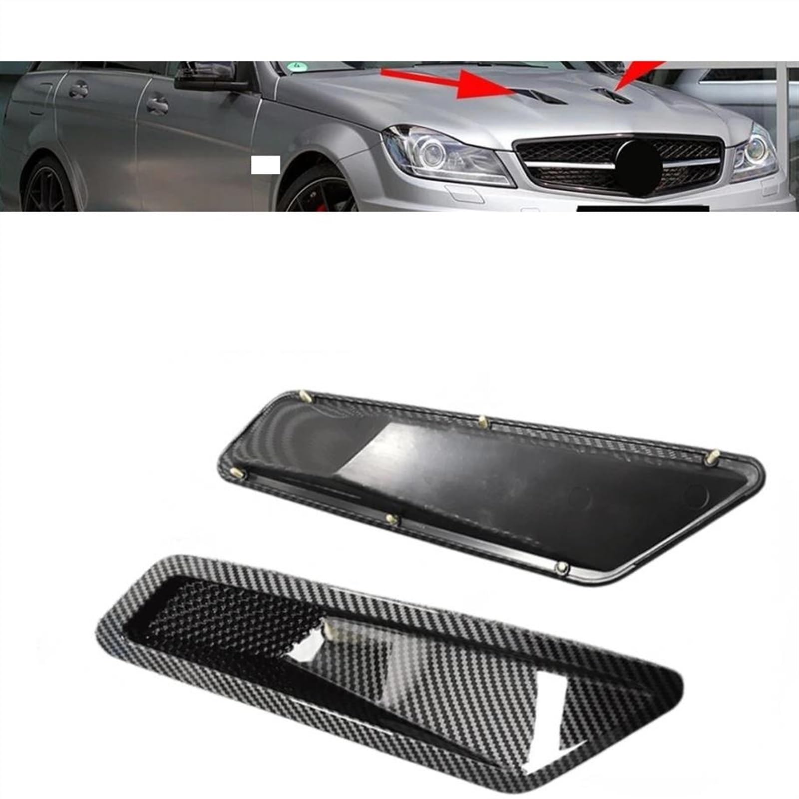 Per Benz W204 C63 W205 W207 W212 W213 Cappuccio Cofano Air Vent Copertura