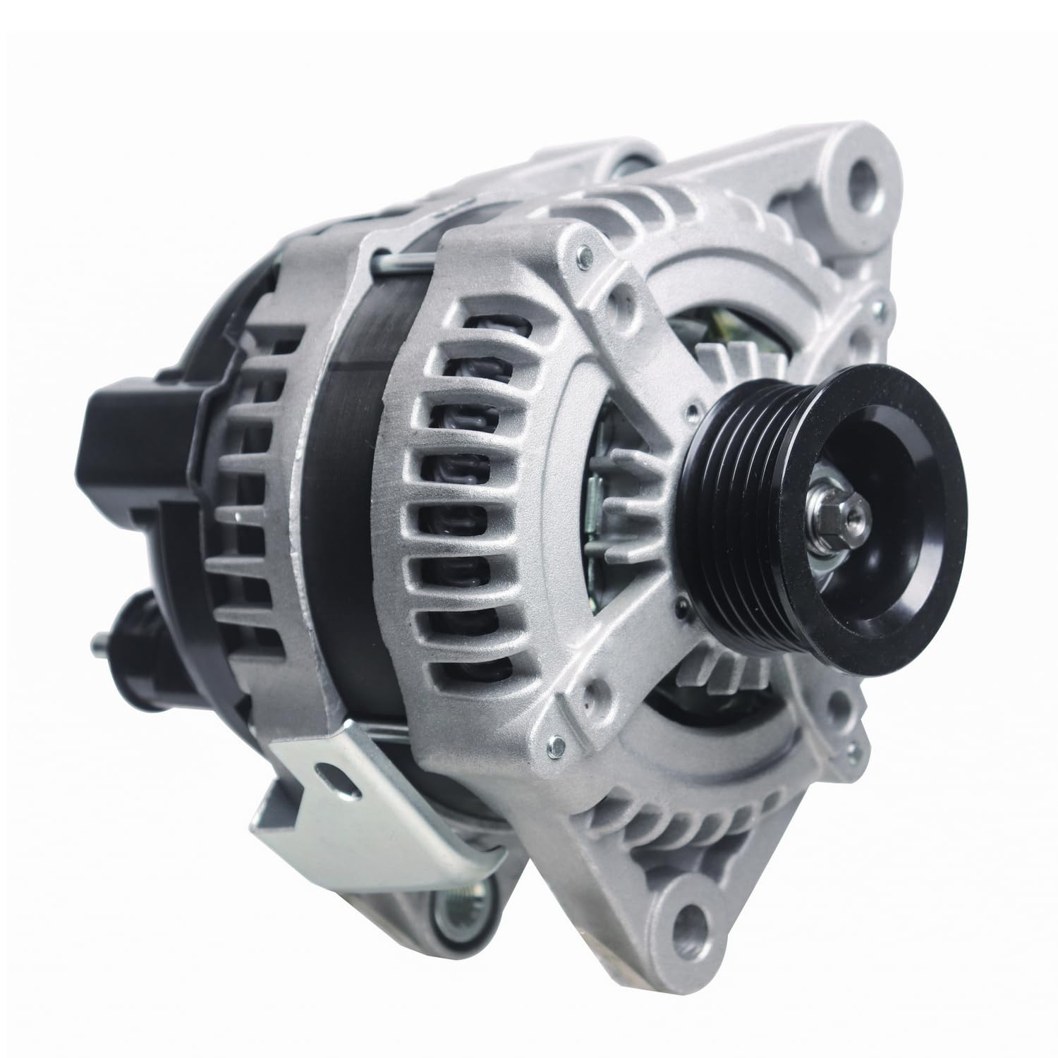 Detroit Axle - Alternator for Hyundai Santa Fe Kia Sedona Azera Cadenza Genesis [150A/12V, CW Rotation, 6 Groove Pulley], Alternator with Pulley