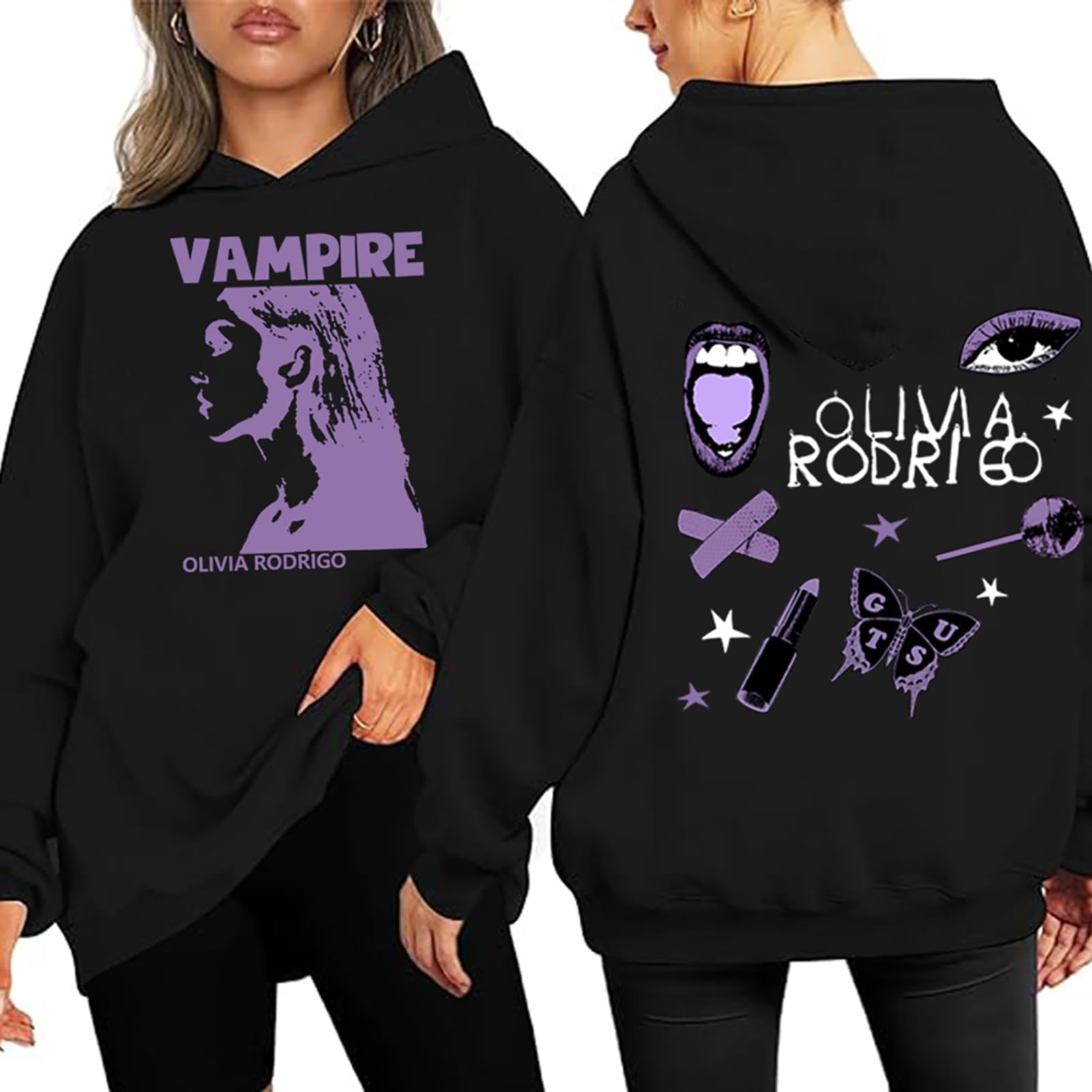 Olivia Rodrigo Unisex Pullover with Drawstring and Kangaroo Pocket for Men and Women Hoodie Large Size Street Fashion