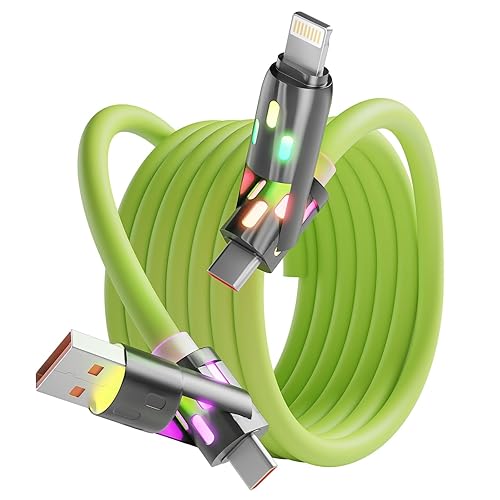 Miniatura 9 de Cable de Carga Múltiple, Cables de Carga 4 en 1 para Múltiples Dispositivos de Nylon Trenzado Cargador Universal Cable Cargador de Teléfono con 2