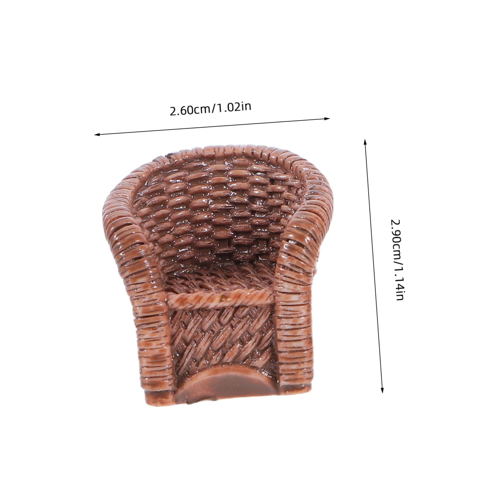 6 Mini Cestas De Almacenamiento Para Casa De Muñecas - Accesorios En Miniatura, Color Caqui