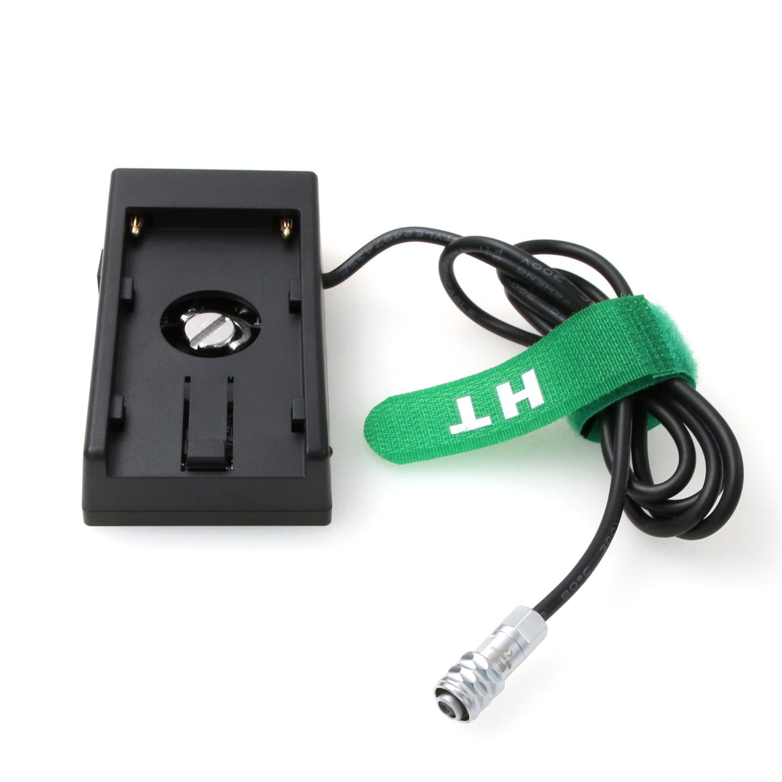 HangTon Adaptador BMPCC 4K 6K NP-F970 a cable de alimentación de 2 pines 12V 7.4V para Blackmagic Pocket Cinema Camera 4k (recto)