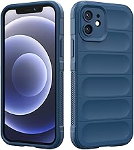 Silicone Case Compatible with iPhone 12, Full Body Protection, Anti-Shock Case, Camera Lens Protection, Silky Soft Touch Case (Dark Blue)