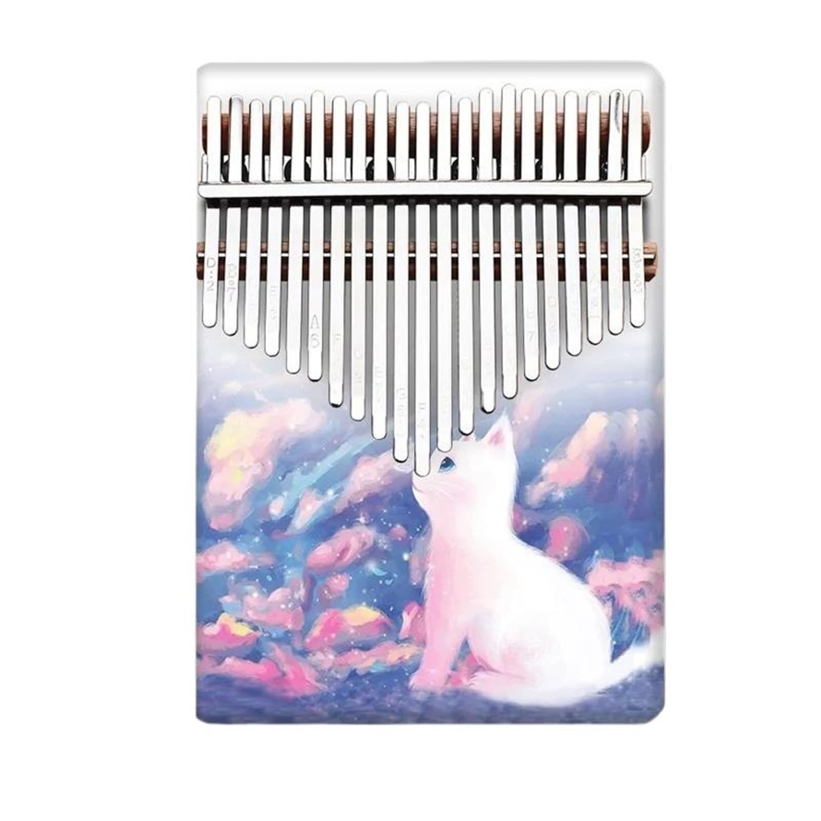 Kalimba Klawiatura Muzyczna 21-nutowa Fortepian Kciukowy Kolorowa Przenośna Kalimba Profesjonalny Instrument Muzyczny(B)