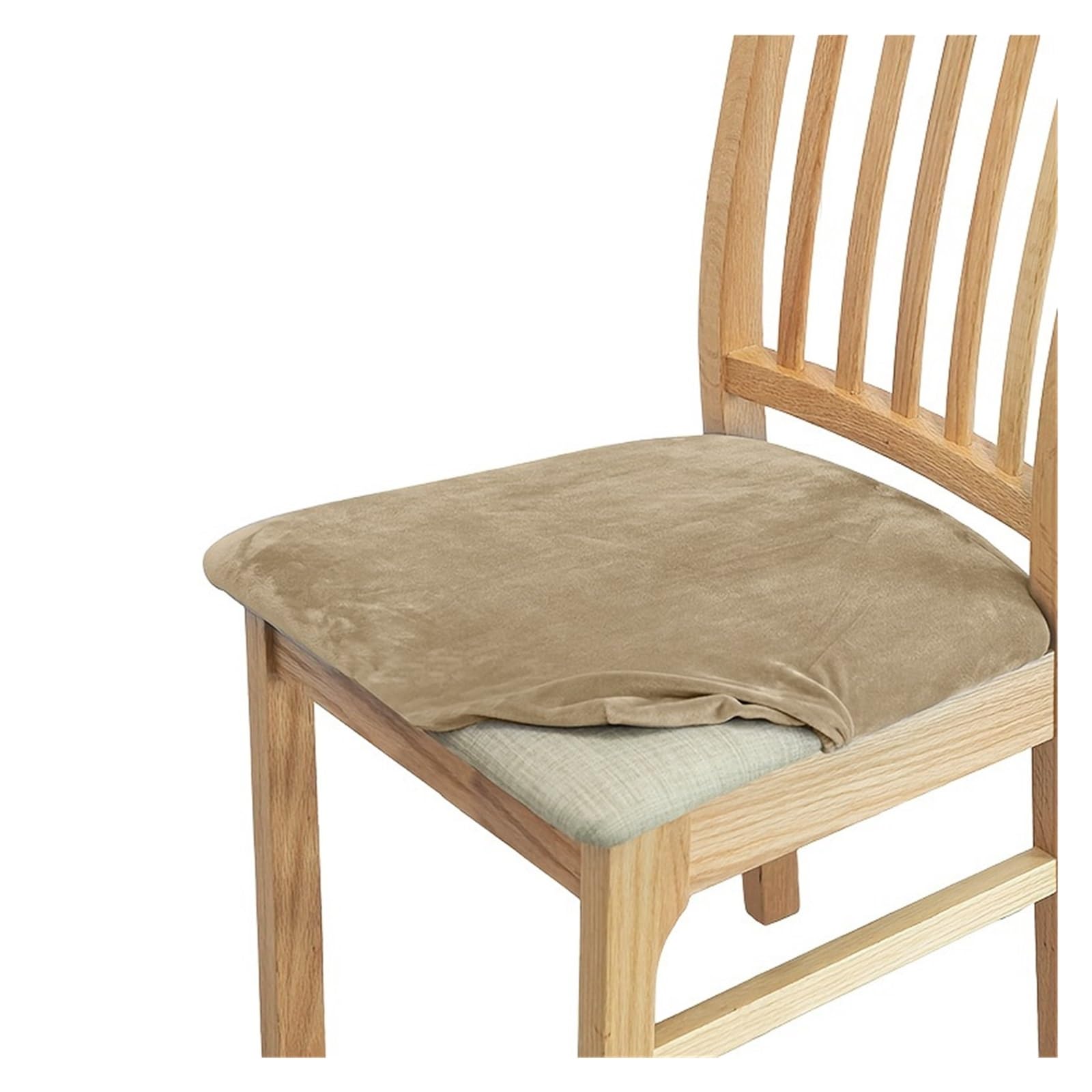FVDZRFIE Chair Covers 1/4/6/8 Velvet Chair Cushion Cover Solid Color Chair Cover Winter warm Chairs Seat Cover(Color 4,8PCS)