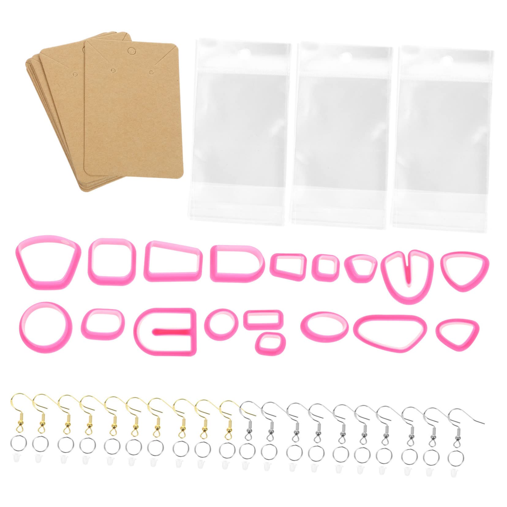 SHINEOFI Kit De Fabrication De Bijoux en Pâte Polymère 4 Ensembles Moules Emporte-pièces Et Outils pour Débutants