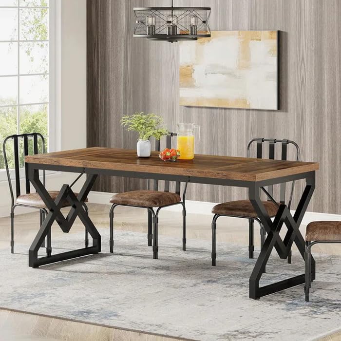 Image of Klaxon Wood & Metal Frame Study & Computer Table, Office Table for Home | Workstation Table Desk for Home Office Tera