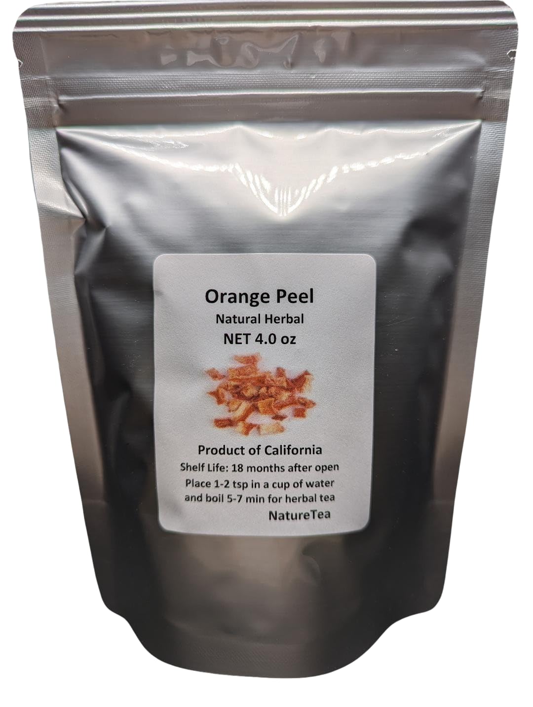 Orange Peel - Dried Orange Peel - Small Cut from California (4 oz)