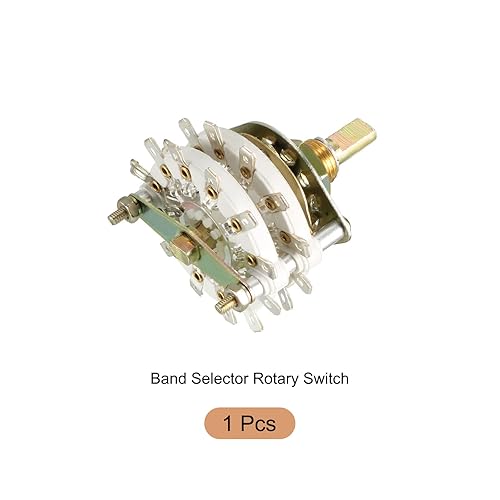 Miniatura 6 de Selector de interruptor giratorio de canal de banda 2P11T 2 polos 11 posiciones, 2 cubiertas para radio, TV, unidad de control de máquina industrial