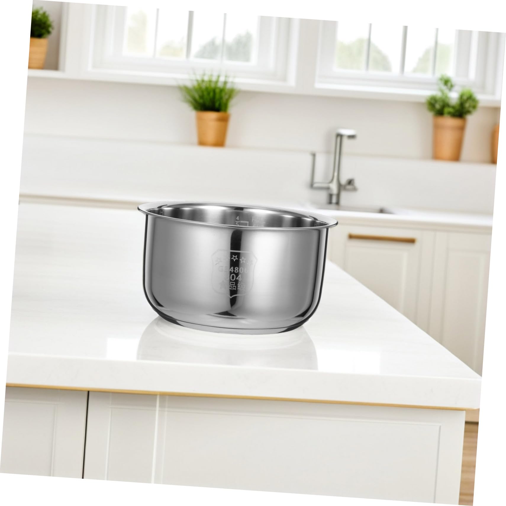 SHINEOFI Cuve Interne Acier Inoxydable pour Cuiseur à Riz Remplacement De Cuve Intérieure Compatible Large Gamme De Modèles
