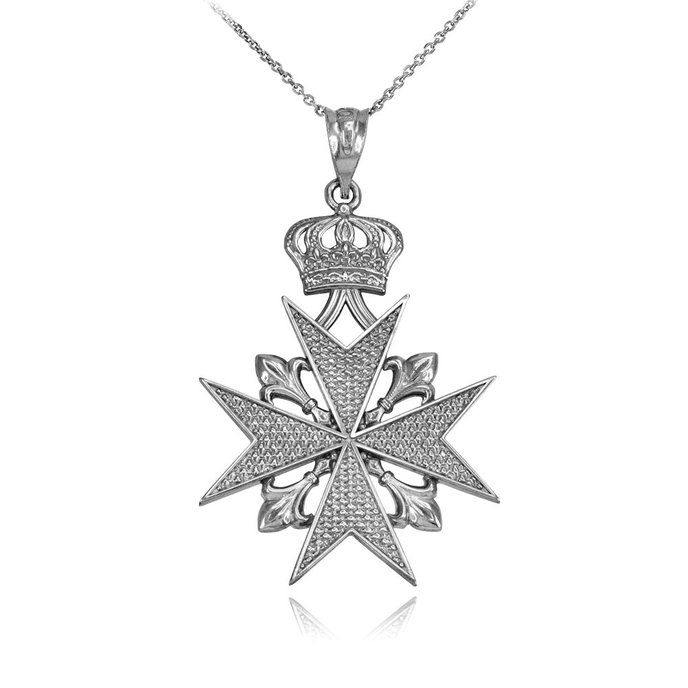 Amazon.com: Sterling Silver Russian Imperial Maltese Cross Pendant