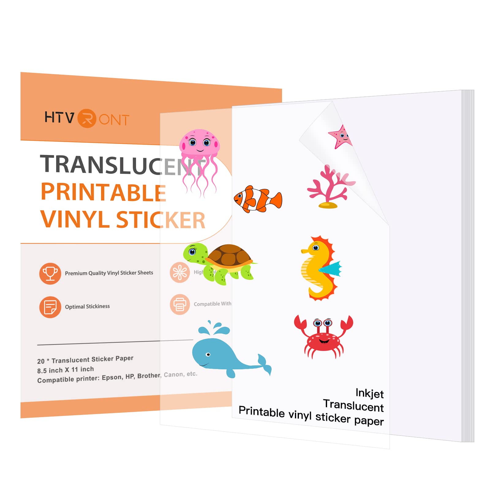 Buy HTVRONT Translucent Printable Vinyl Sticker Paper For Inkjet Buy HTVRONT Translucent Printable Vinyl Sticker Paper For Inkjet