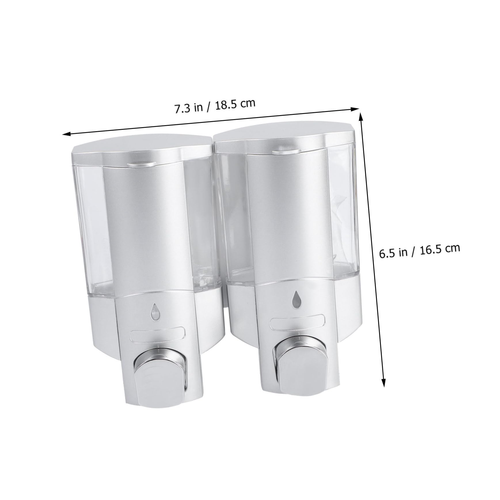 Cabilock Dispensador De Jabón Espumoso De Plástico Abs Pared Baño Ducha Bañera Cocina Fregadero Doble Cabezal