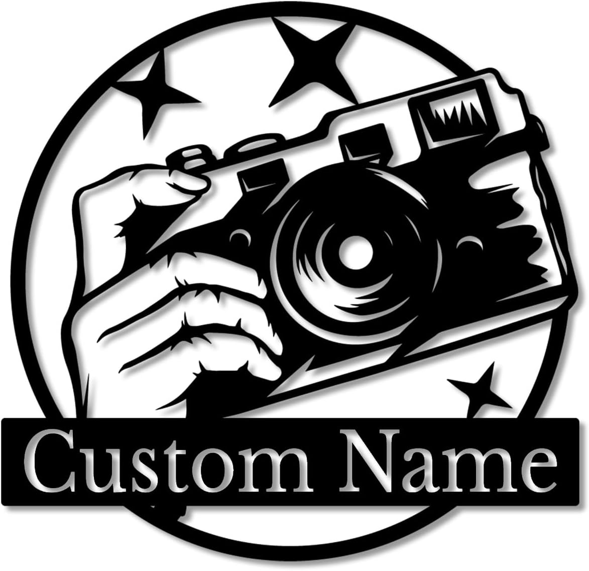 Personalized Camera Metal Wall Art,Personalized Photographer Metal Sign,Custom Camera Sign,Vintage Camera Wall Art,Photo Studio Decor,Photographer Gift (Style-2)