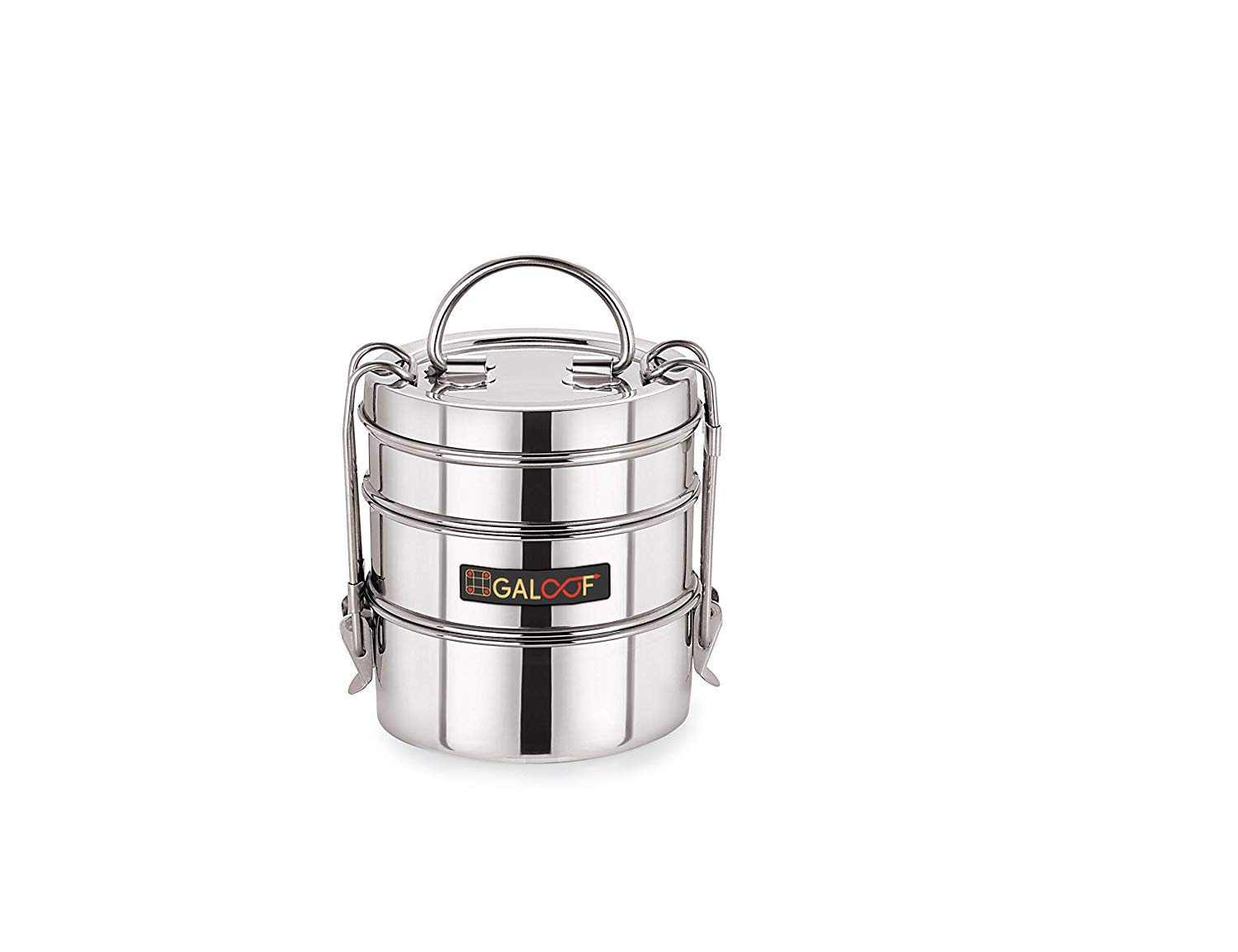 GALOOF Stainless Steel Sada Simple 3 Compartment Clip Tiffin/Lunchbox/Puri Dabba for Office/Collage/School use(1, 8X3 (1500 ml)) (B08LBTJHDG) Amazon Price History, Amazon Price Tracker