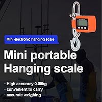 Vista 3 de Báscula digital de gancho para colgar, 1102 libras, 1,102.3 lbs, báscula electrónica de grúa LCD, báscula portátil para colgar, báscula de grúa
