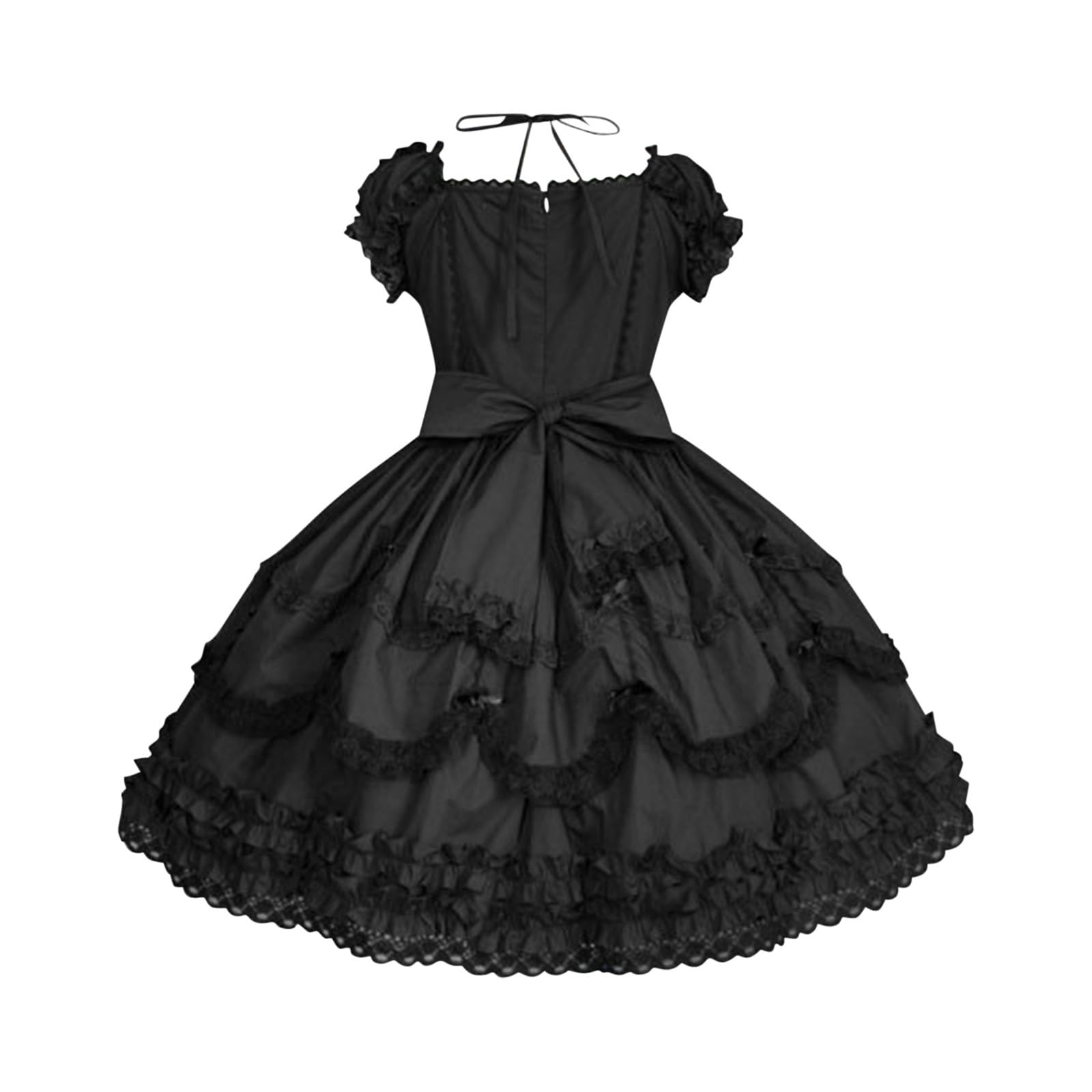 KQIVAM Lolita Kleid Damen Dienstmädchenkleid- Anime Maid Kleid Damen Minikleid Niedliche Kleider Mädchen Maid Dress für Halloween Kostüm Oktoberfest Outfit Karneval Cosplay Party Faschingskostüme