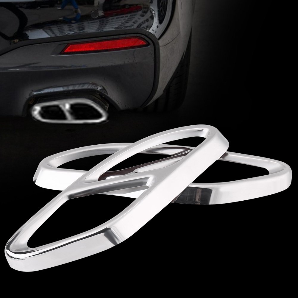 Copertura Del Tubo Di Scarico in Acciaio Inossidabile, Coperchio Del Tubo Di Coda Del Silenziatore Di Ricambio, Per Classe a B C E Glc Gle Gls, W176 W246 W205 W212 W213 X253 W166 X166, Argento
