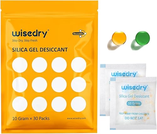Miniatura 14 de wisedry 4 x 500 Gramos [1.98 lbs] Deshumidificador de Gel de Sílice Recargable para Coche, Paquetes Desecantes Reactivados Rápidamente en