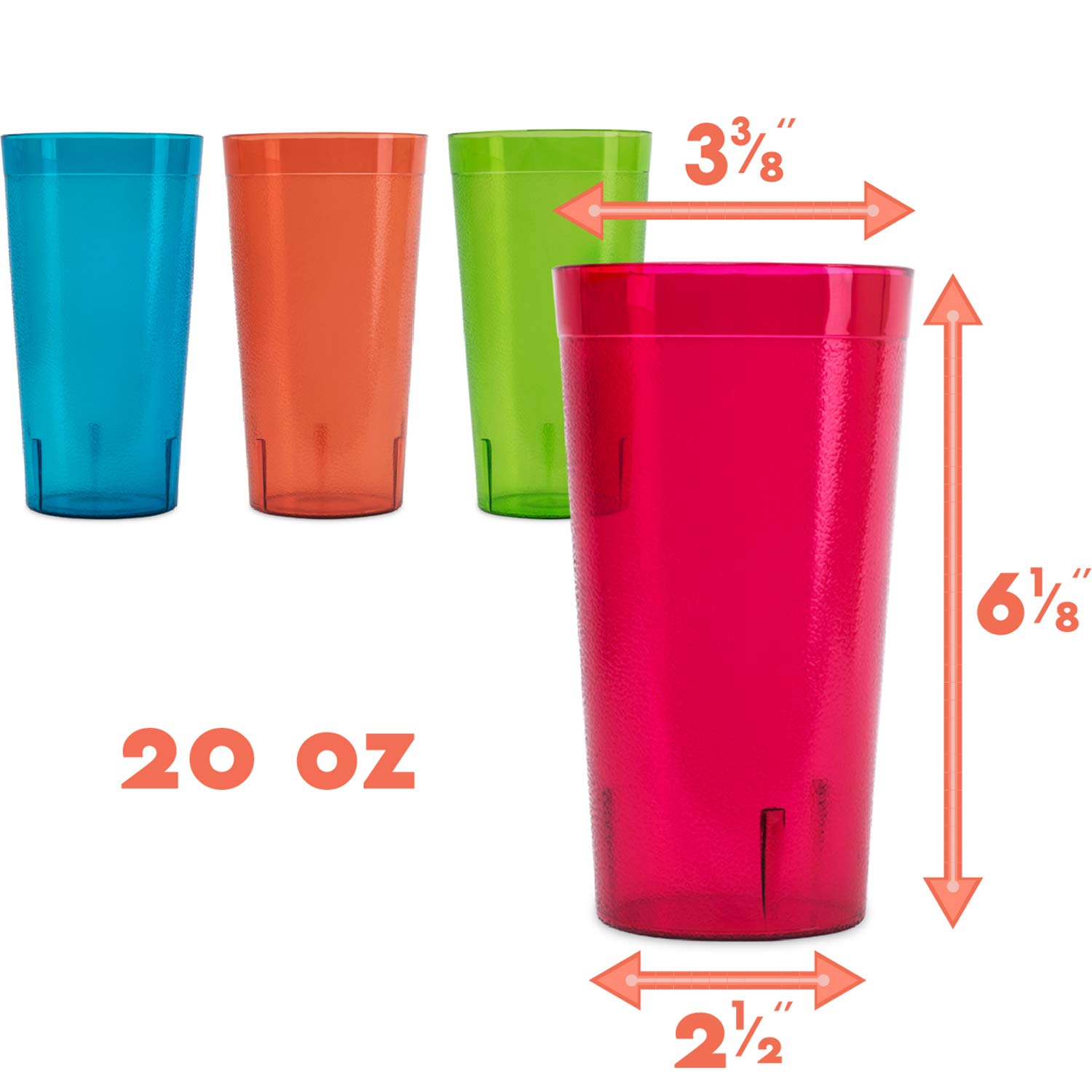 Buy Kryllic Plastic Drinking Glasses Set of 4 Kids Plastic Cups