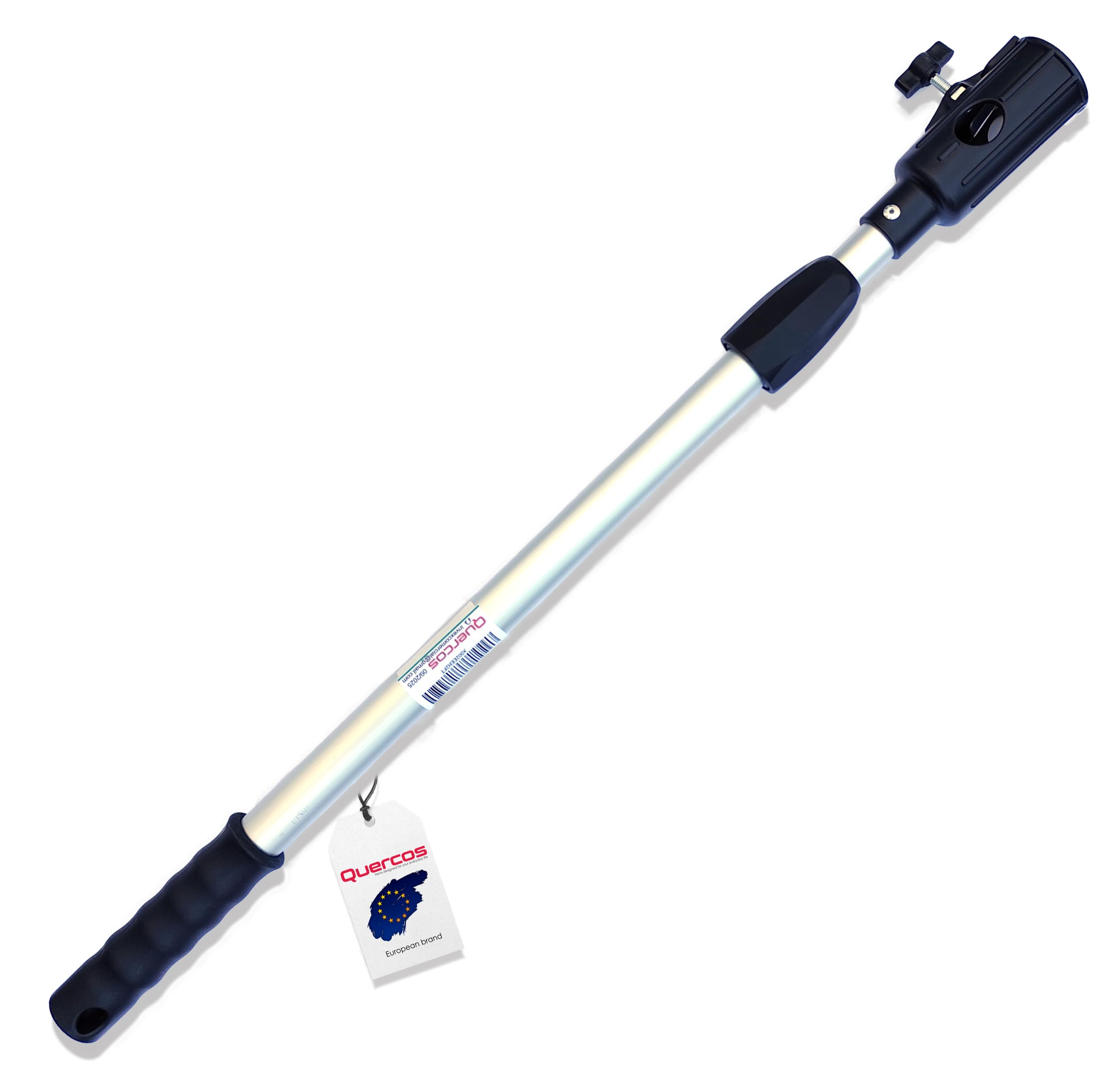 Quercos Alargo de Aluminio 1 m con Cabezal Fijo – Alargo para Rodillos de Pintura y Brochas – Palo Profesional Corto, Ligero y Resistente para Paredes, Techos y Pasillos