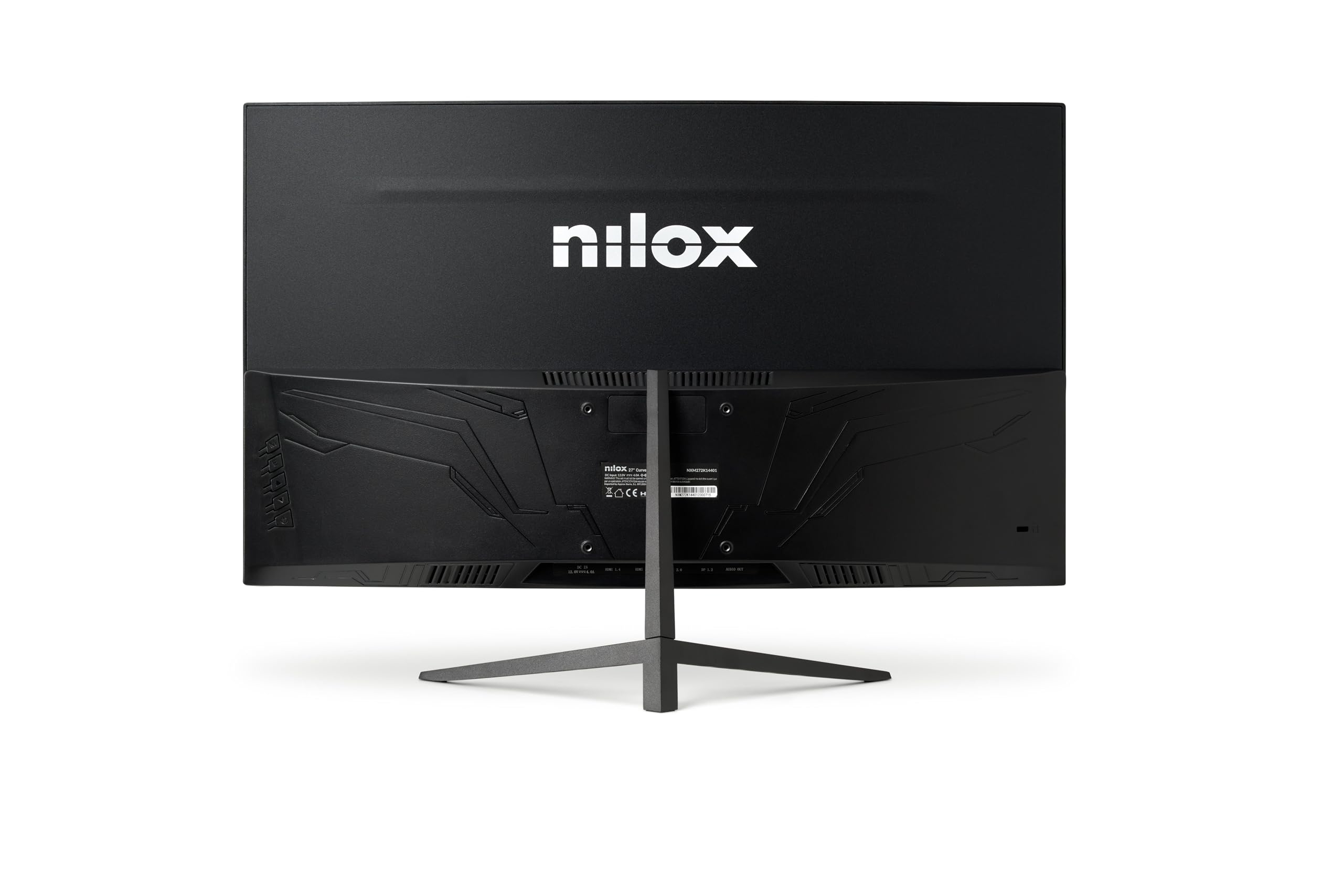 Nilox NXM272K14401, Monitor Gaming Curvo 27 Pollici, Monitor 2k con Frequenza 144Hz e Tempo di Risposta 1ms, Ingressi HDMI e DP, Monitor PC con Immagini Chiare e Nitide per Gioco Fluido