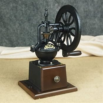 ブラジル製の希少なビンテージ手動式動輪コーヒーミル ブラジル製の希少なビンテージ手動式動輪コーヒーミル