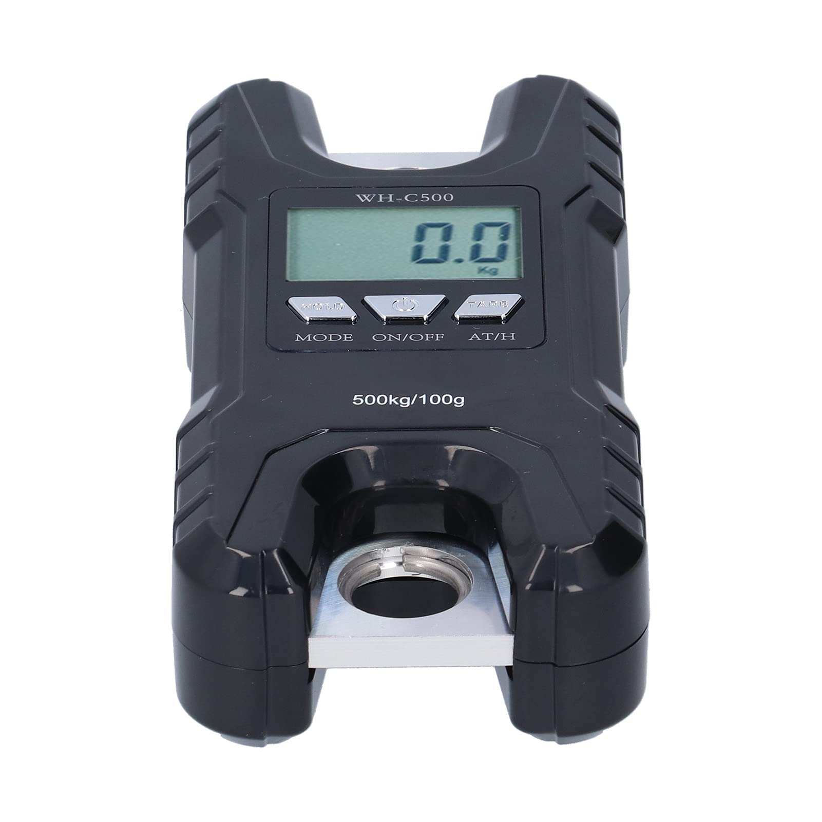 Báscula electrónica portátil para colgar, pantalla LCD de 500 kg, herramienta de medición de peso de mano con ingeniería de abs(negro)