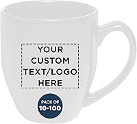 Vista 1 de Tazas de café grandes personalizadas de 16 onzas, juego de 10/50/100 unidades personalizadas a granel perfectas para té, espresso, capuchino