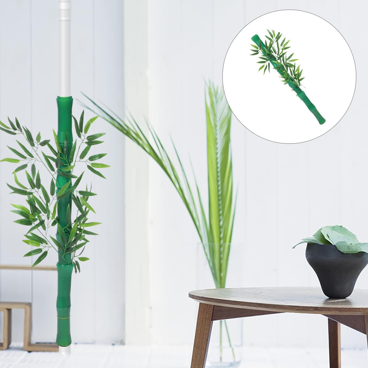 Faux Bamboo Tubes and Branches Set 5Pcs DIY Sewer Pipe Decoration Sleeve for Kitchen and Home Indoor Outdoor Decorative Cover