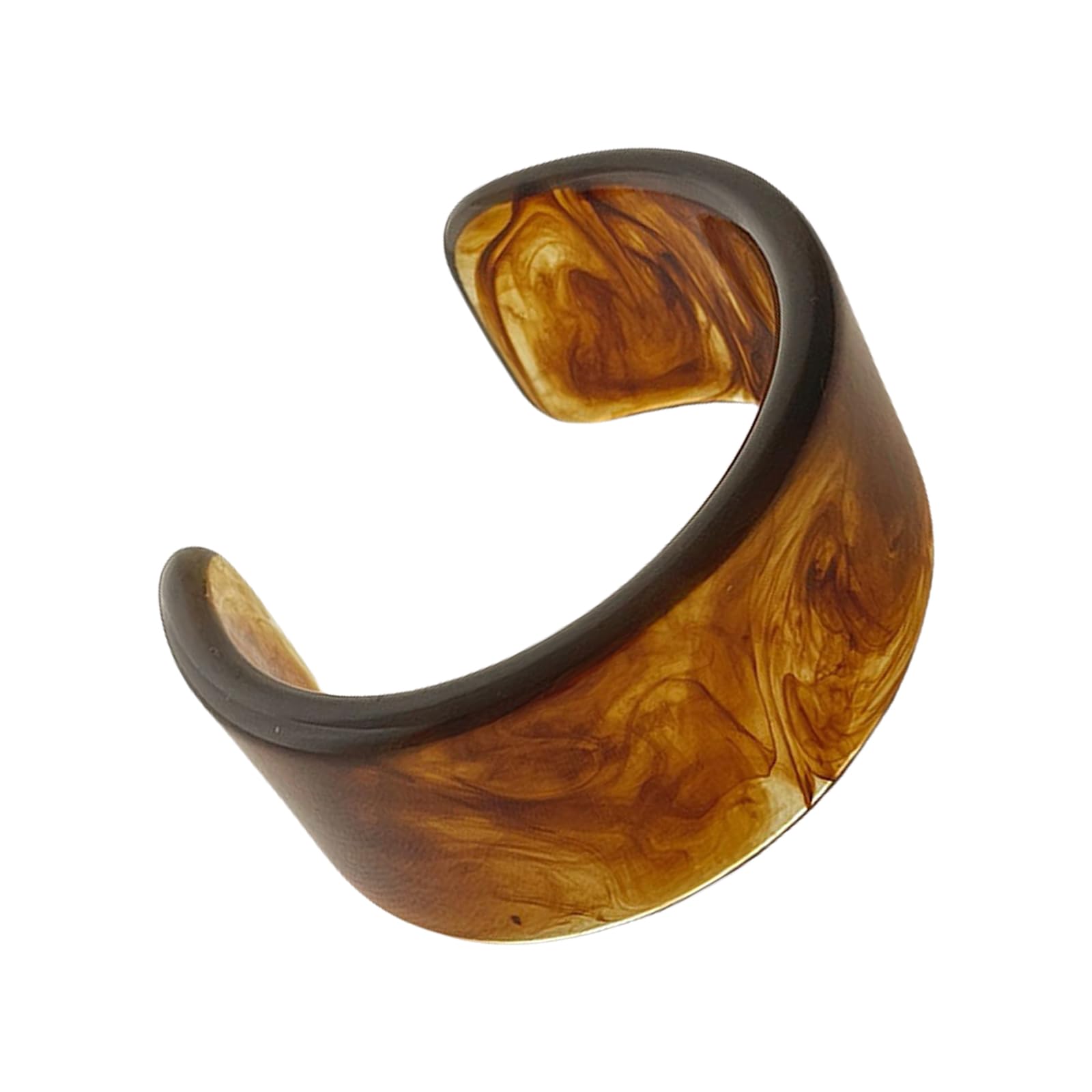 Supoion Women's 1# Colorful Resin Bangle Bracelets Wide Geometric Irregular Bangle Vintage Jewelry Artistic Fashion Accessory For