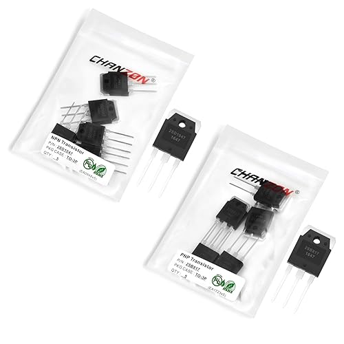 Miniatura 62 de Chanzon 50 piezas BC550C BC560C (25 piezas NPN BC550C + 25 PNP BC560C) TO-92 BJT Power Bipolar Transistor Surtido (paquete de 50 unidades)