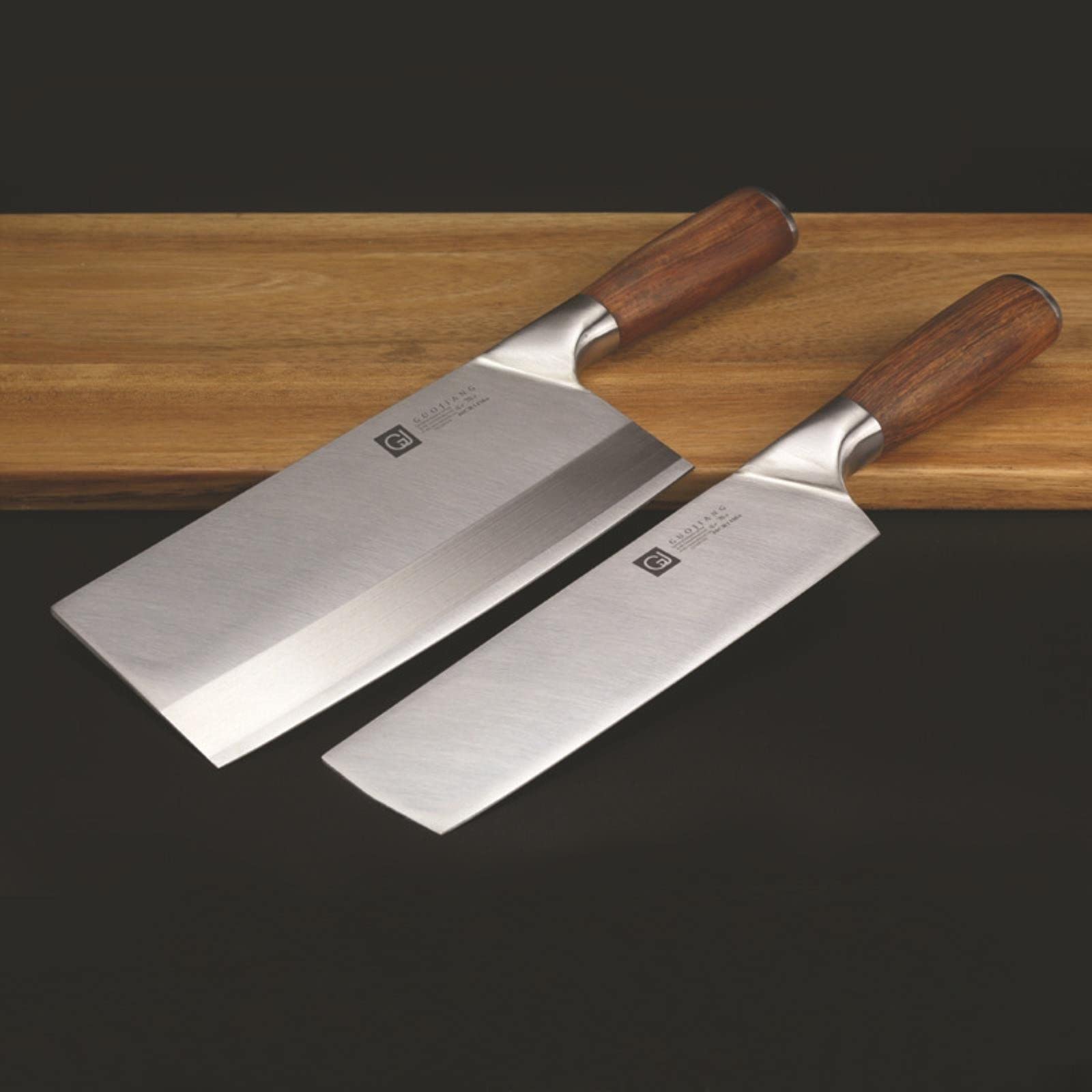 2 Pezzi Popolari coltelli da Chef in Acciaio Inox Coltello per affettare Carne Pollo Verdura Migliore mannaia Cinese Posate da Cucina