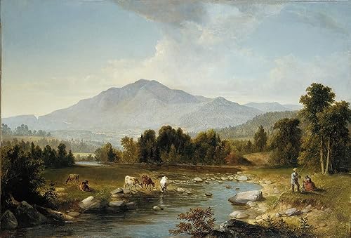 Miniatura 2 de ArtDirect Asher Brown Durand 24 x 18 pulgadas, estampado de museo con marco negro y doble mate titulado High Point Shandaken Mountains (1853)