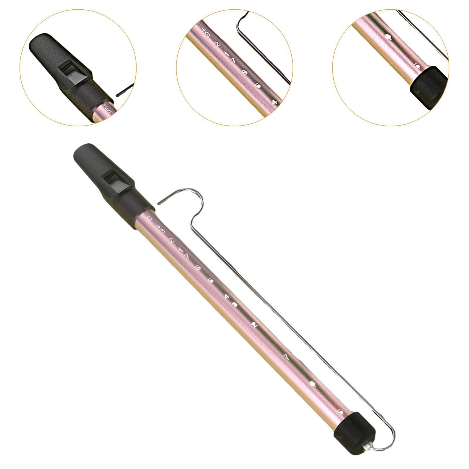 F Fityle Silbato deslizante, instrumento de viento, escala deslizante ajustable de mano, juguete divertido para adultos, Juguete Musical para principiantes, Rosa
