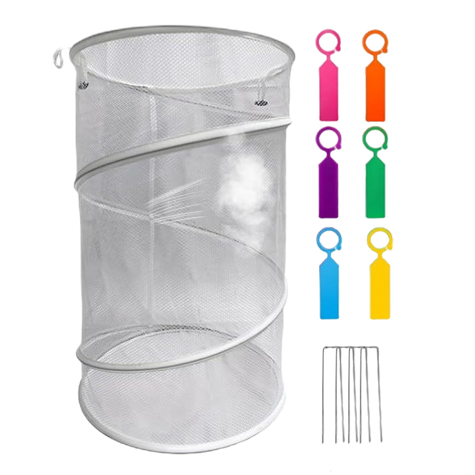 Generisch Protection des Contre Les Chats pour l'intérieur - Filet Rond Pliable réutilisable avec Barres - Protection des Contre Les Animaux - pour l'intérieur, Le Gel Hivernal, la