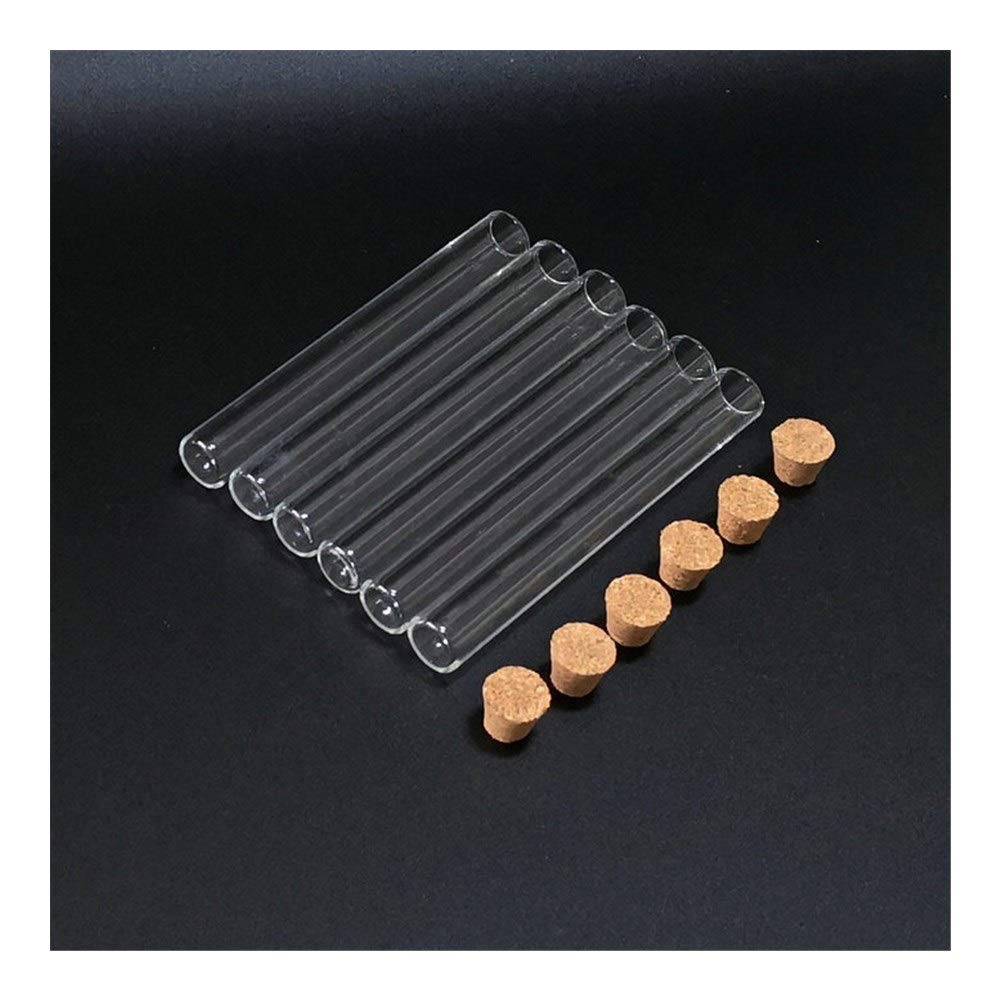 Jinchao- des Tubes à essai, 100pcs / lot Verre Clear Test Tube, 12x100mm, avec bouchonnières en Verre à Fond Plat Conteneurs, for Les Fournitures de Laboratoire, Le Plus Beau Cadeau
