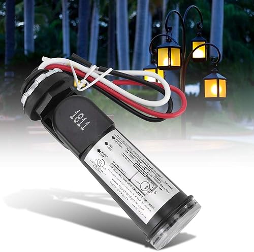 Miniatura 3 de Fdit Interruptor de control de sensor de fotocélula para exteriores, con cable duro, control de luz ocular con sensor fotoeléctrico, sensor de luz