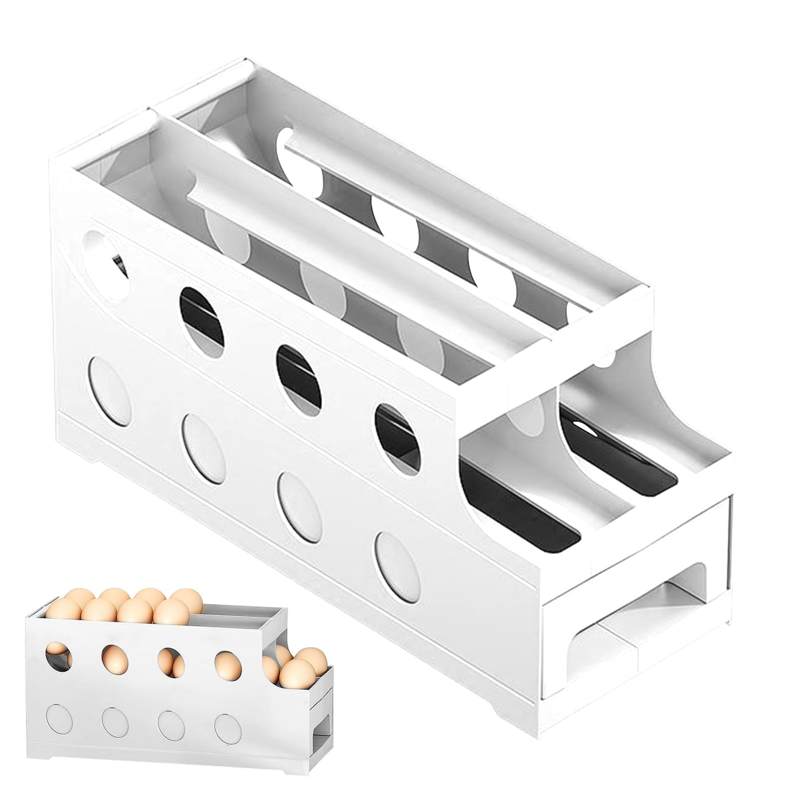 Dispensador de huevos giratorio para refrigerador, contenedor de