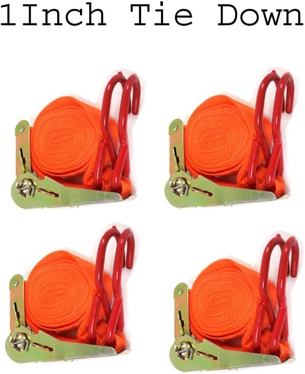 Set of 41" x 15' Feet Ratchet Tie Down Cargo Straps