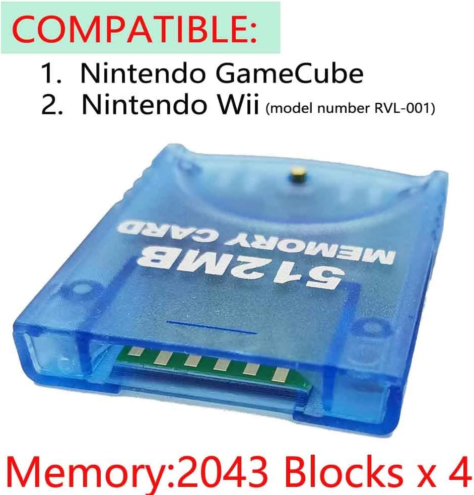 Aisicondan 1024MB(16344 Blocks) High Speed Gamecube Storage Save Game Memory Card Compatible for Nintendo Gamecube & Wii Console Accessory Kits -Yellow : Video Games