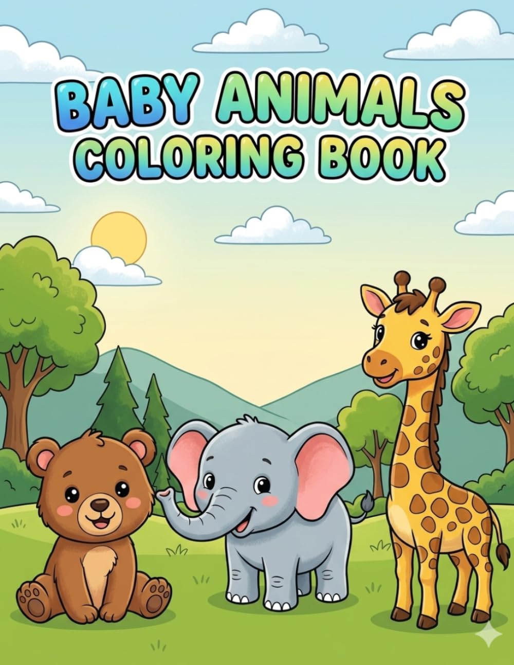 Baby Animals Coloring Book: A Cute and Fun Coloring Adventure with Simple Designs for Kids Ages 3-6