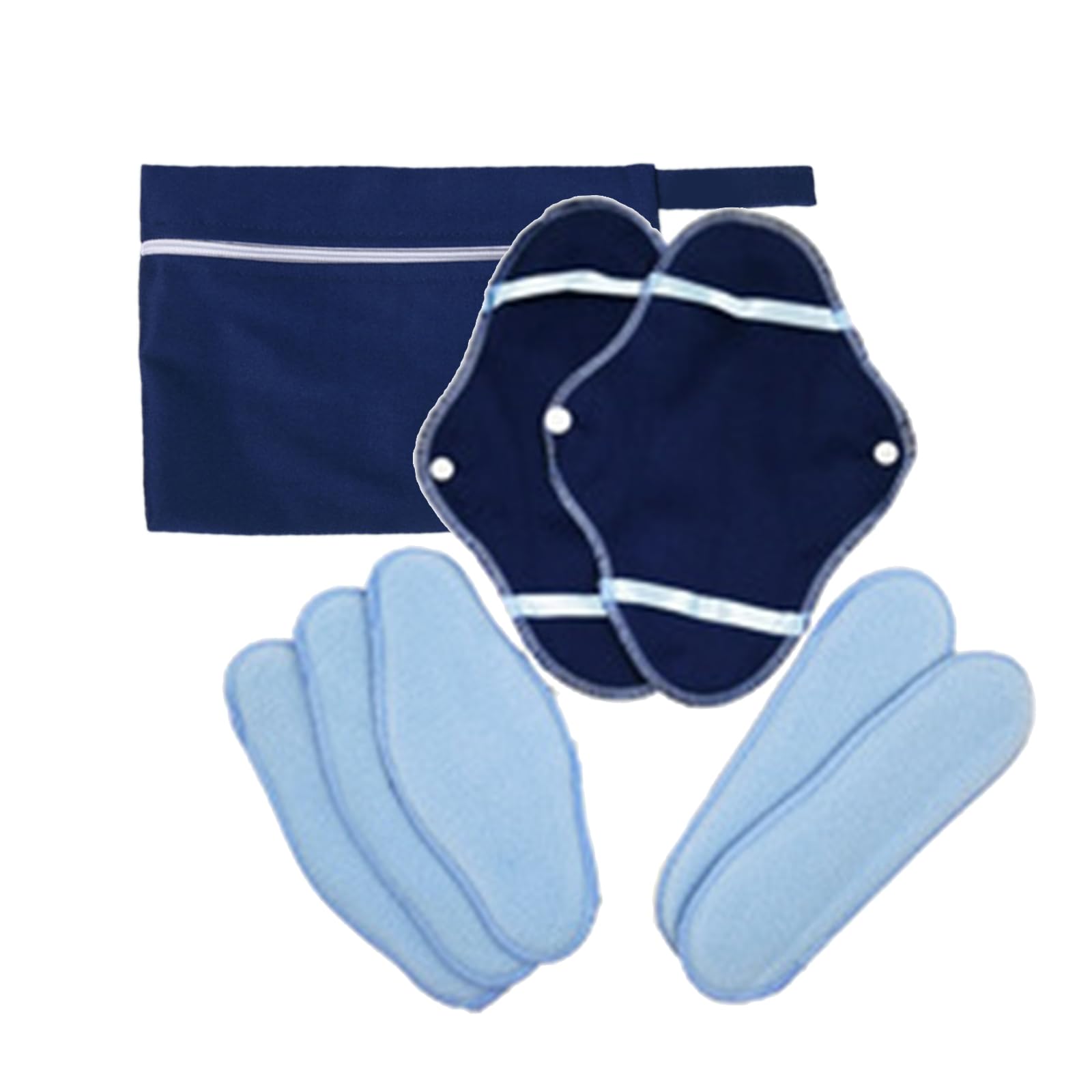 8pcs Wiederverwendbare Waschbare Menstruationspads Für Frauen Mit Komfortabler Und Freundlicher Periode Mit Reißverschlussbeutel Drogerie & Körperpflege