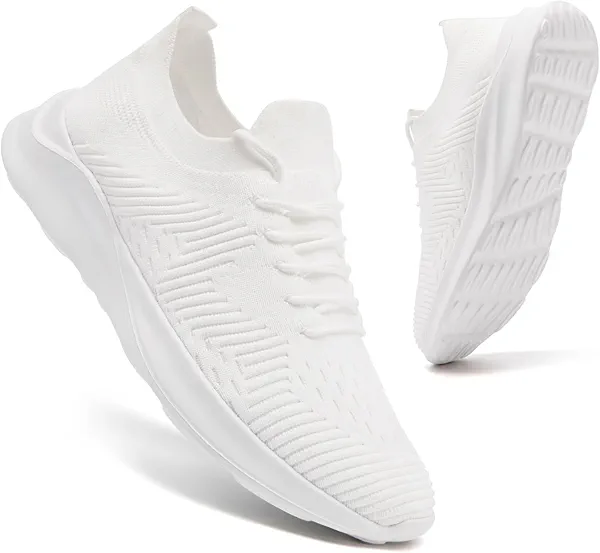 VLHGCG Men Running Shoes Tennis Slip on Casual Walking Gym Sneakers Athletic Lightweight
