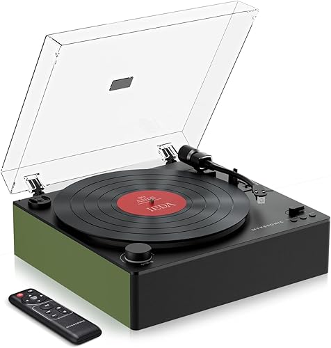 Miniatura 9 de Reproductor de discos automático, tocadiscos de vinilo Bluetooth con transmisión por correa, cartucho magnético AT-3600L, Bluetooth de entrada y