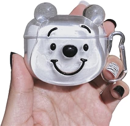 Amazon くまのプーさん Airpods Pro ケース ディズニー キャラクター アニメ エアーポッズプロケース 第三世代に適用 シリコンケース エアポッド シリコンカバー 萌え 軽量 耐衝撃 紛失防止 全面保護 充電便利 充電可能 Airpods Proケース イヤホン ヘッドホンケース